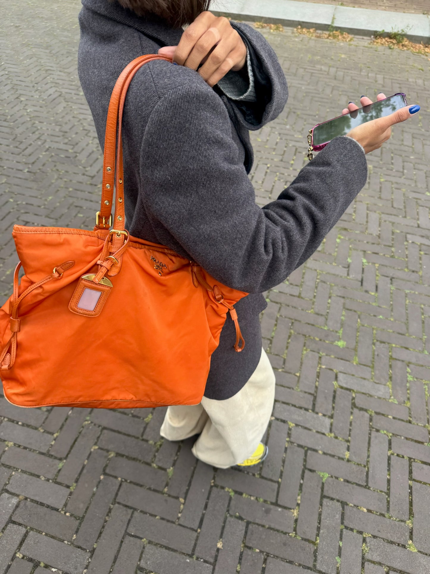 Prada shopper orange