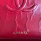 Chanel single flap bag red and black
