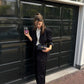 Chanel mini classic single flap bag in black silk