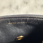 Chanel mini classic single flap bag in black silk