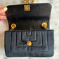 Chanel mini classic single flap bag in black silk