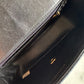 Chanel mini classic single flap bag in black silk
