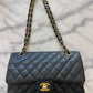Chanel classic flap caviar