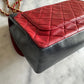 Chanel single flap bag red and black