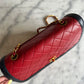 Chanel single flap bag red and black