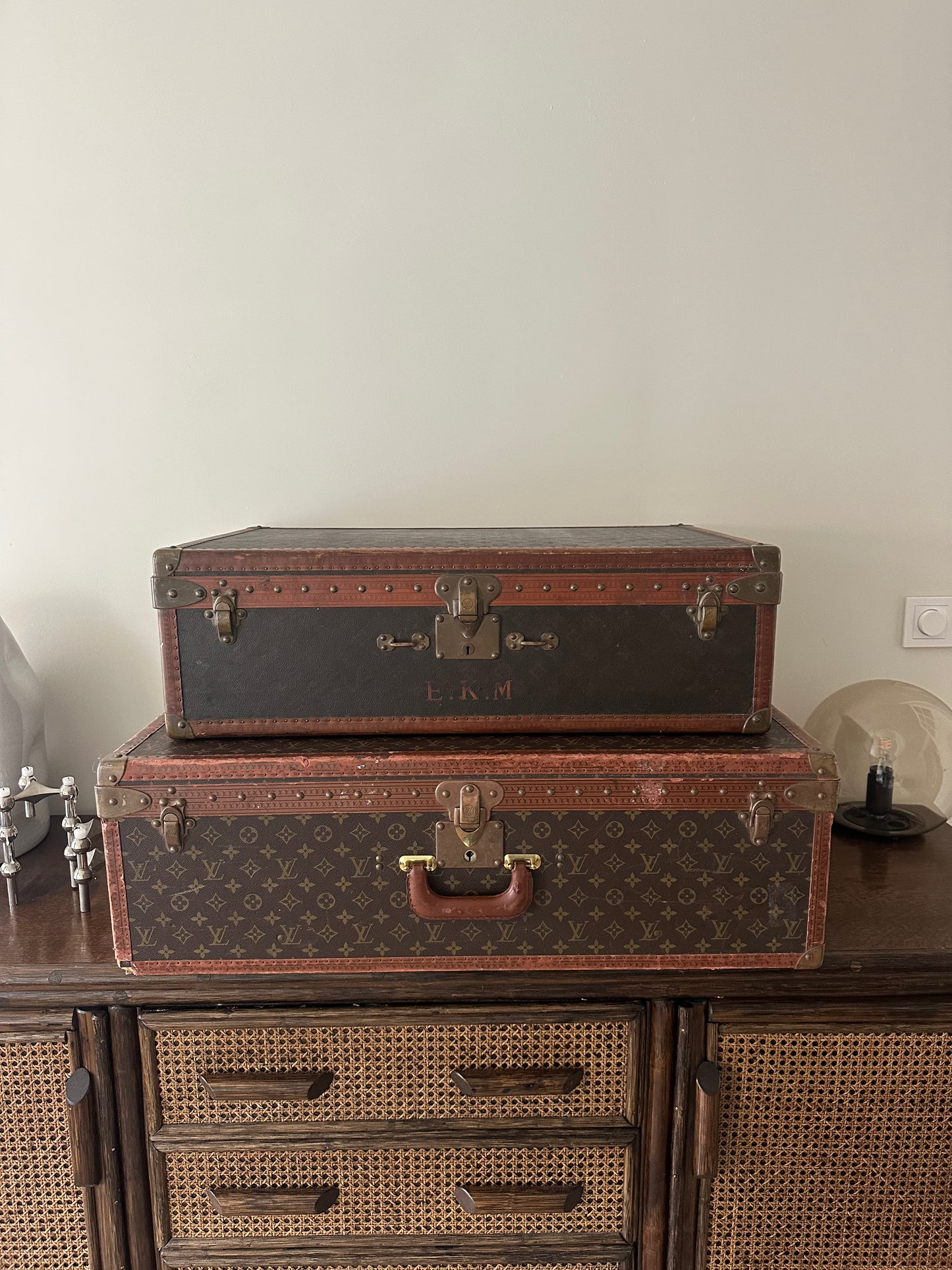 Leather travel bag
