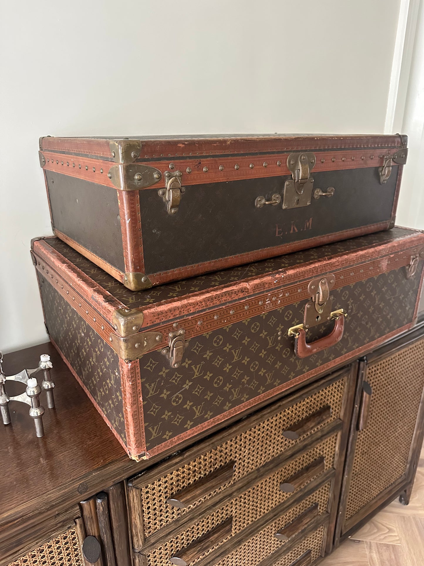 Leather travel bag