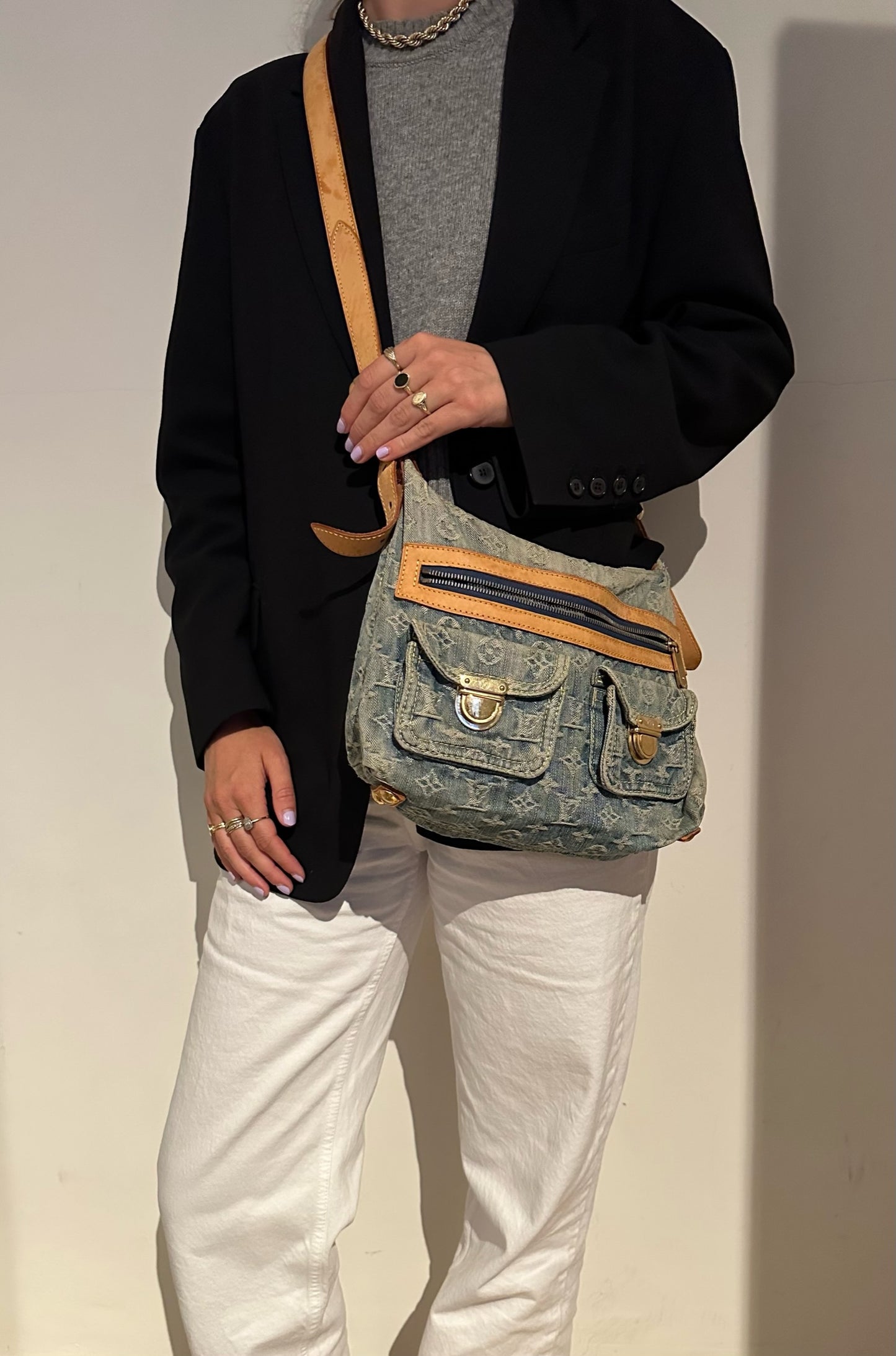 Vintage denim bag