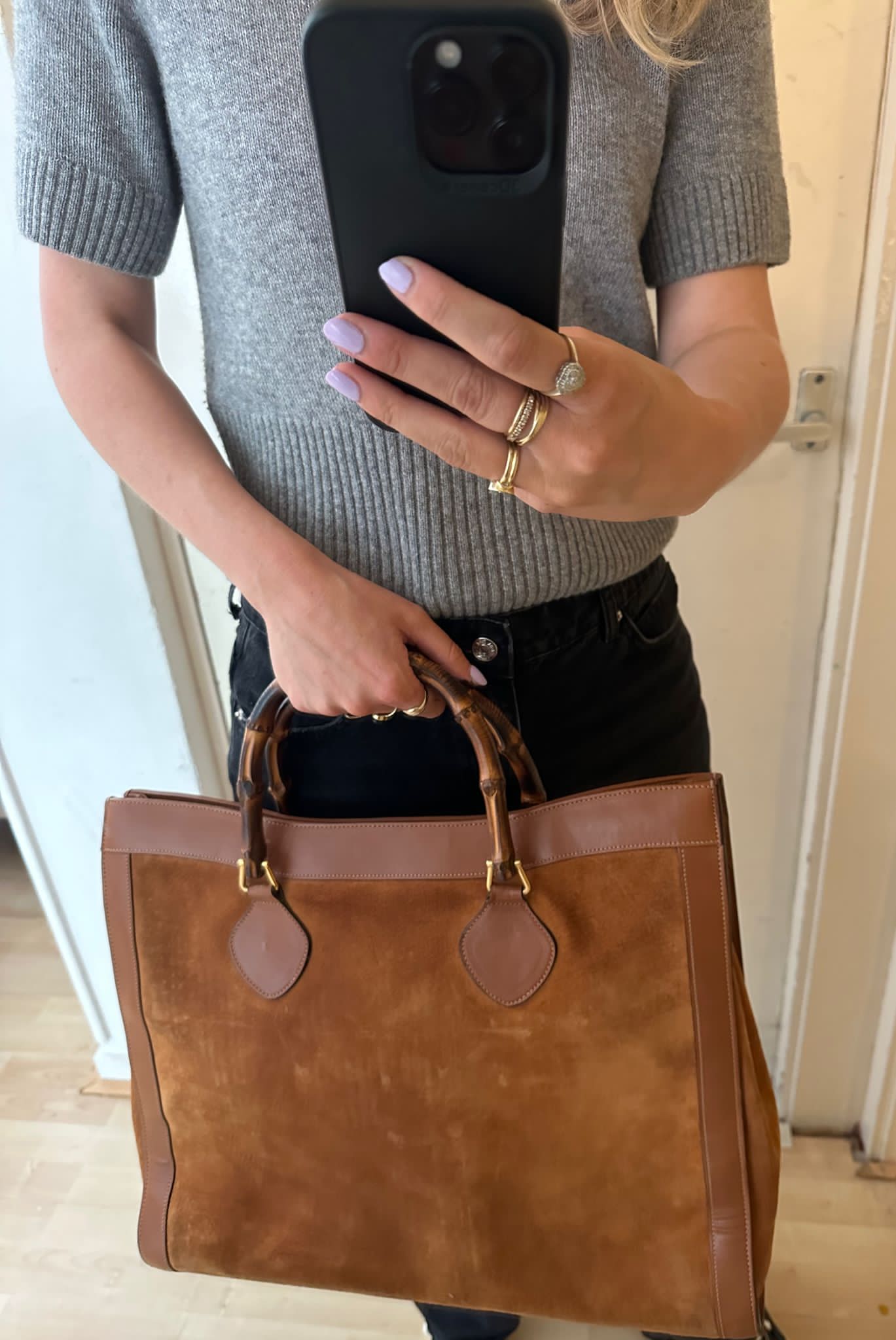 Vintage bamboo bag