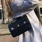 Leather flap bag