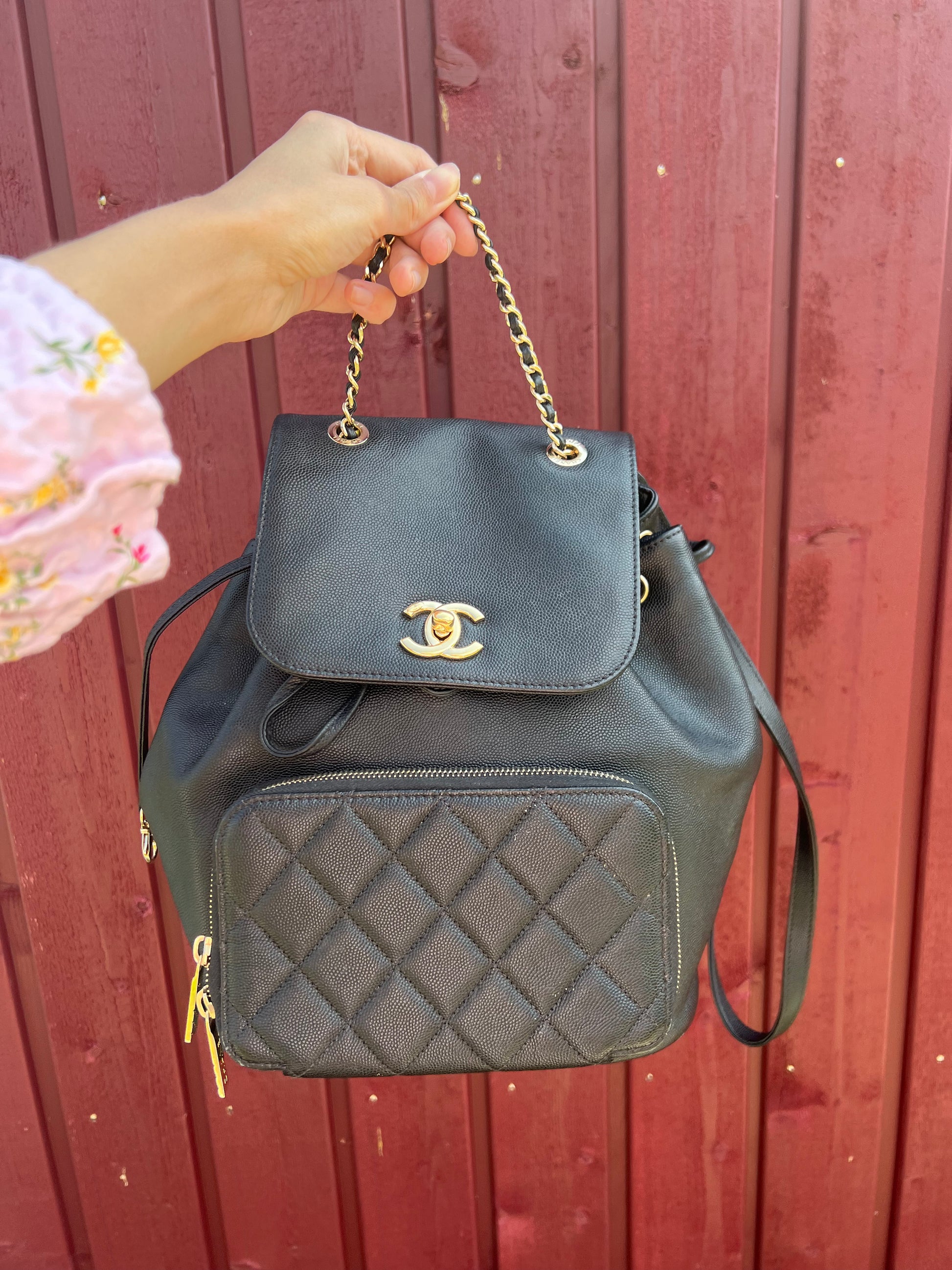 Chanel business sales affinity backpack 2018