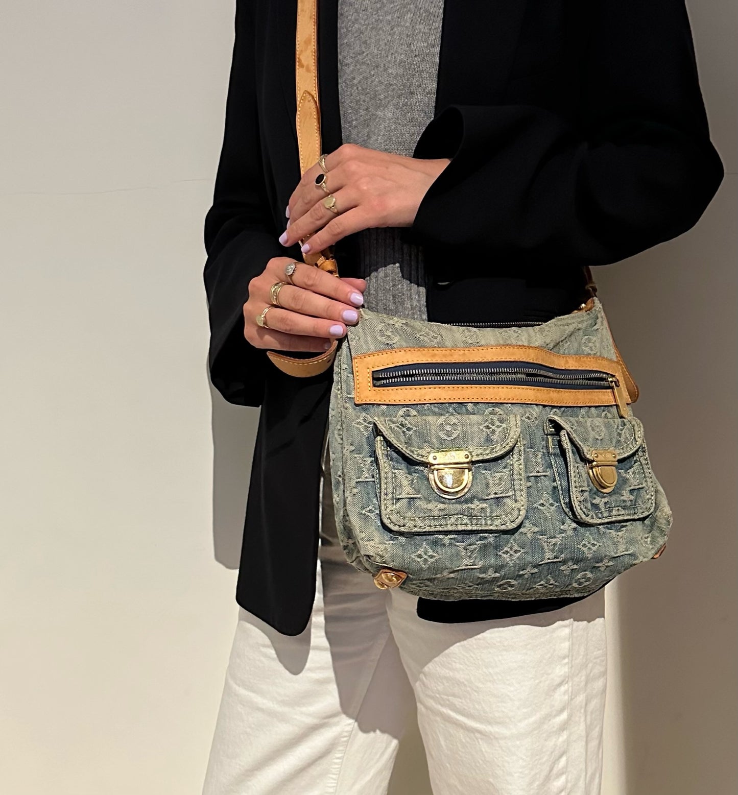 Vintage denim bag