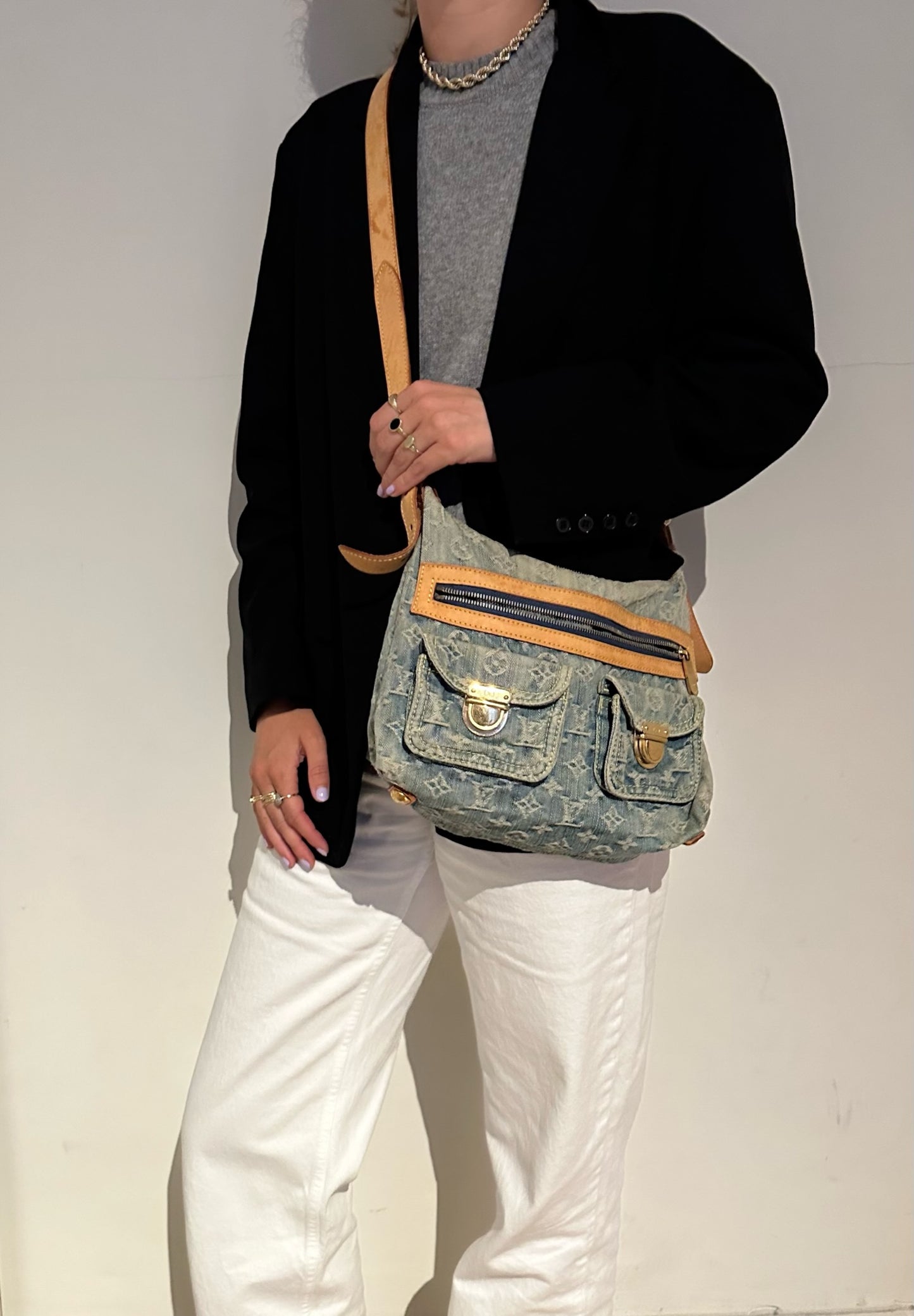 Vintage denim bag