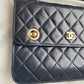 Leather flap bag