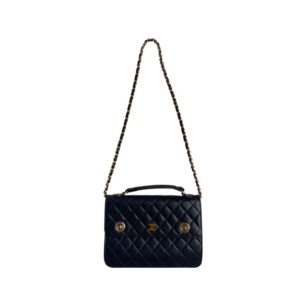 Leather flap bag
