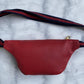 Leather clutch bag