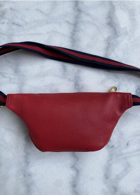 Leather clutch bag