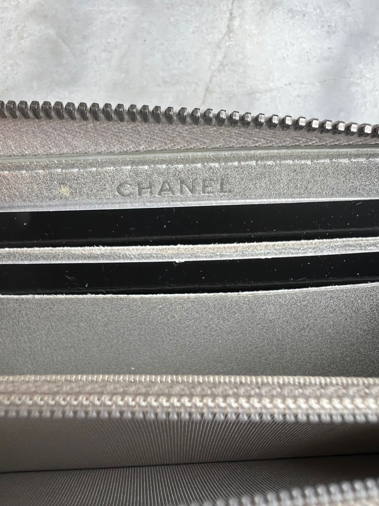 Chanel Lambskin Chevron Trendy CC Wallet On Chain WOC Bag A84456 White 2018
