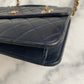 Leather flap bag