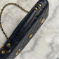 Leather flap bag