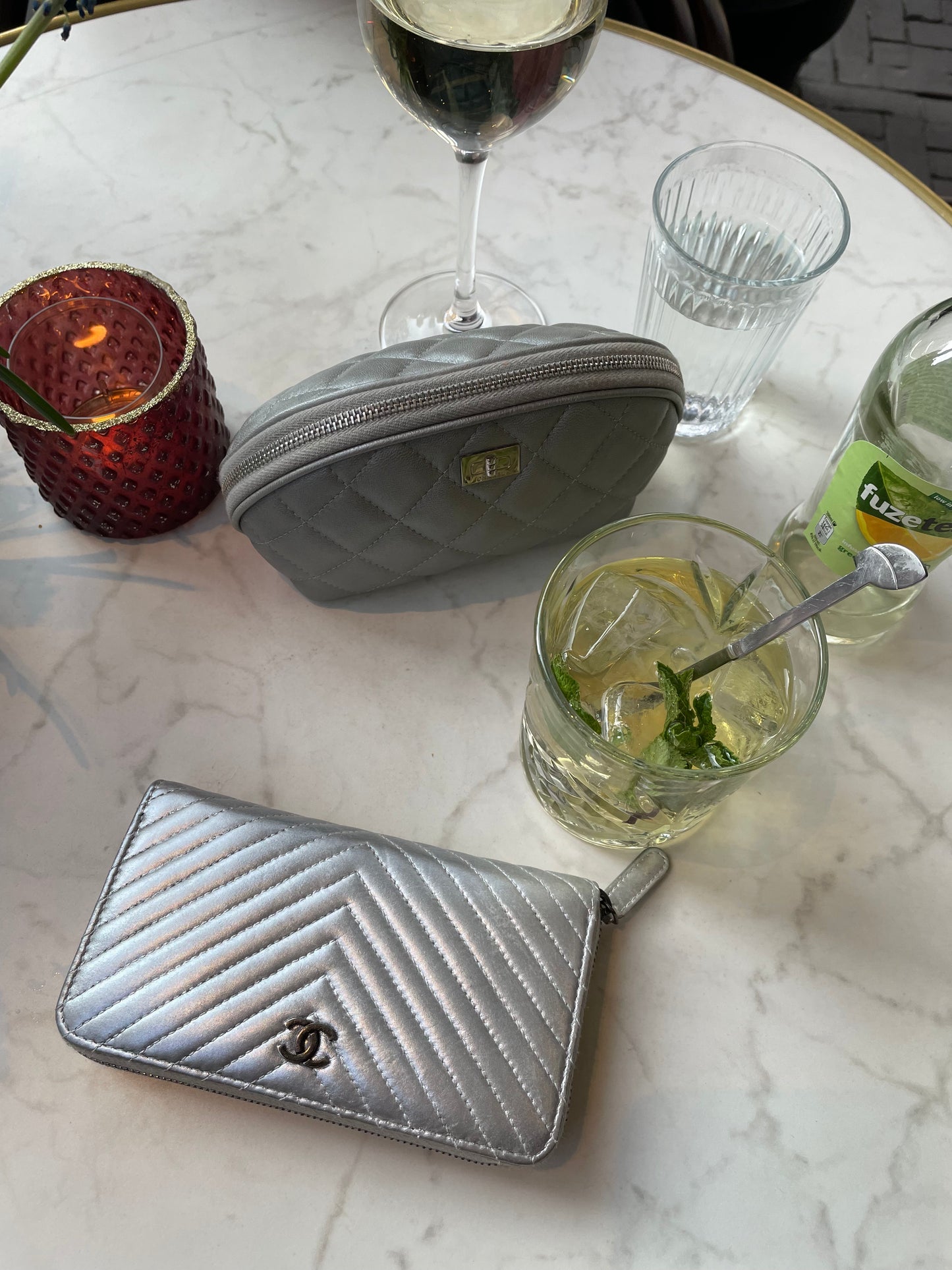 Chanel chevron wallet