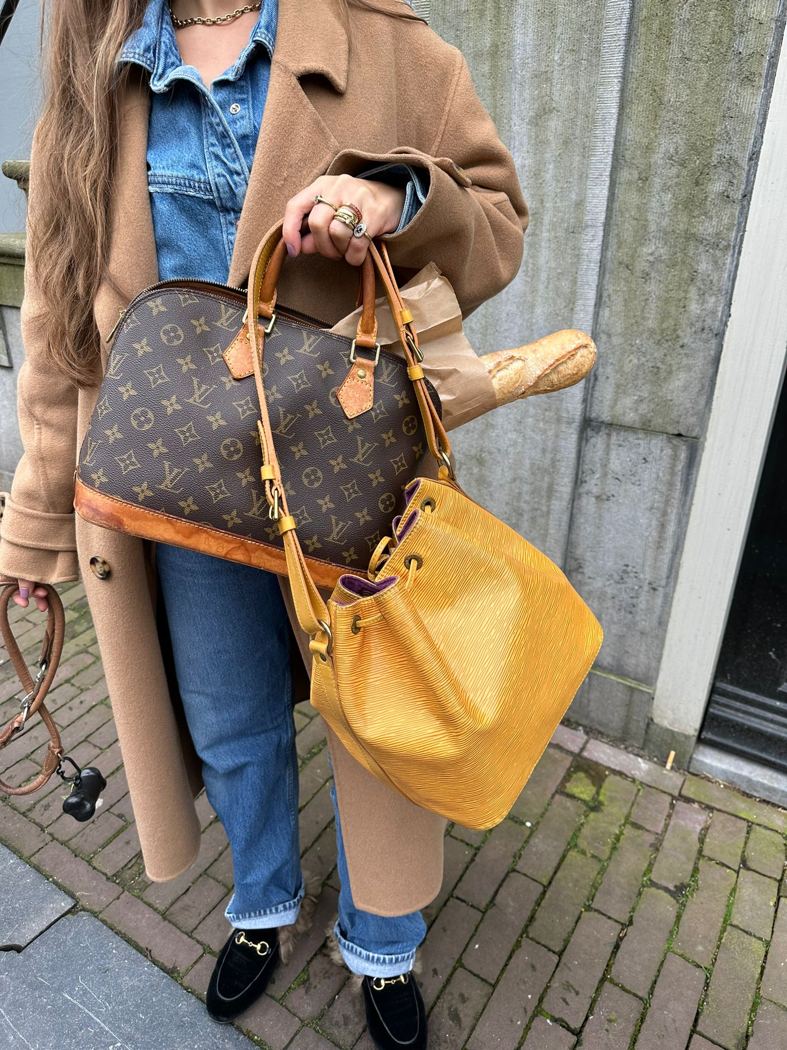 LOUIS VUITTON: Bucket Gm Noe Yellow Epi Leather Shoulder Bag