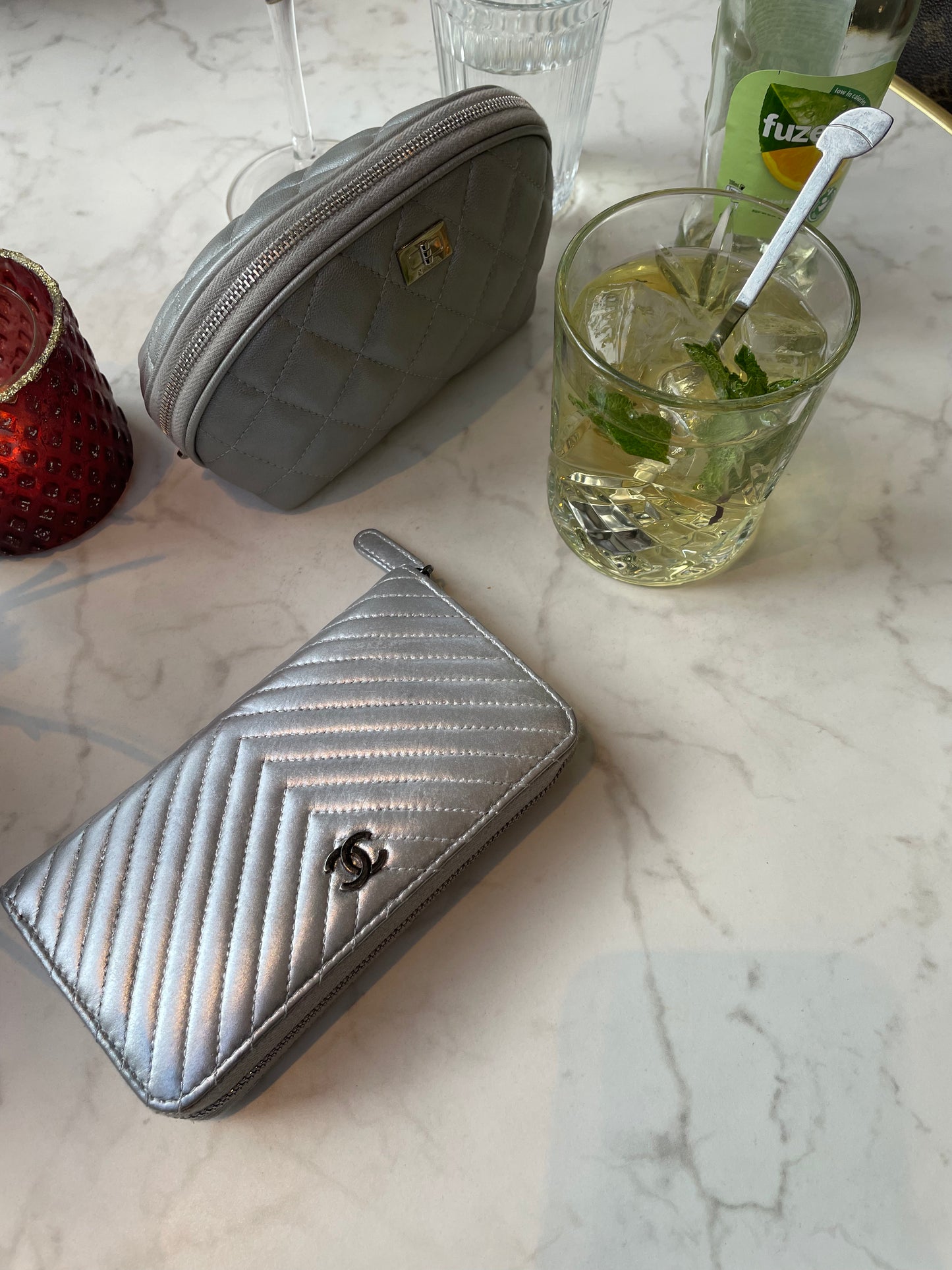 Chanel chevron wallet